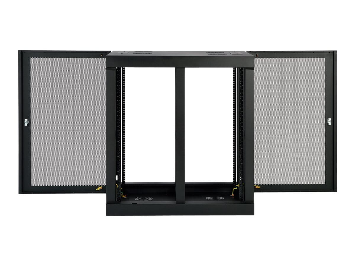 Tripp Eaton Tripp Lite Series 18U Wall Mount Rack Enclosure Server Cabinet Side Mount Wallmount - Schrank Netzwerkschrank - geeignet für Wandmontage - Schwarz - 18U - 48.3 cm (19")