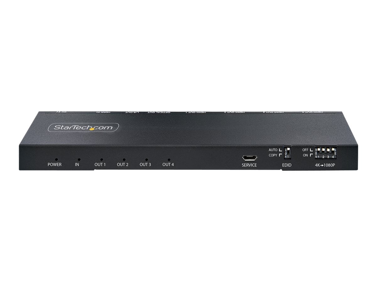 StarTech.com 4-Port 4K HDMI Splitter 1x4, 4K