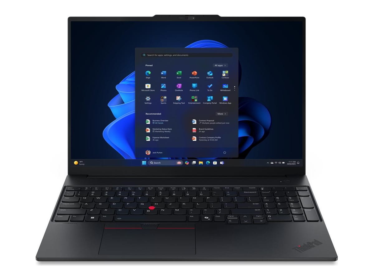 Lenovo ThinkPad E16 Gen 3 21ST AMD Ryzen 5 220 / 3.2 GHz - Win 11 Pro - Radeon 740M - 16 GB RAM - 512 GB SSD NVMe - 40.6 cm (16")