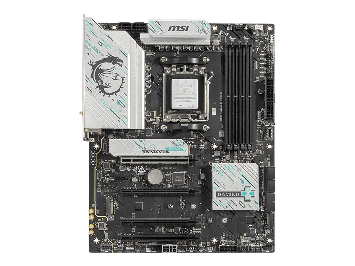 MSI B850 GAMING PLUS WIFI - Motherboard - ATX - Socket AM5 - AMD B850 Chipsatz - USB 3.2 Gen 2, USB-C 3.2 Gen2, USB 3.2 Gen 1 - 5 Gigabit Ethernet, Wi-Fi 7 - Onboard-Grafik (CPU erforderlich)