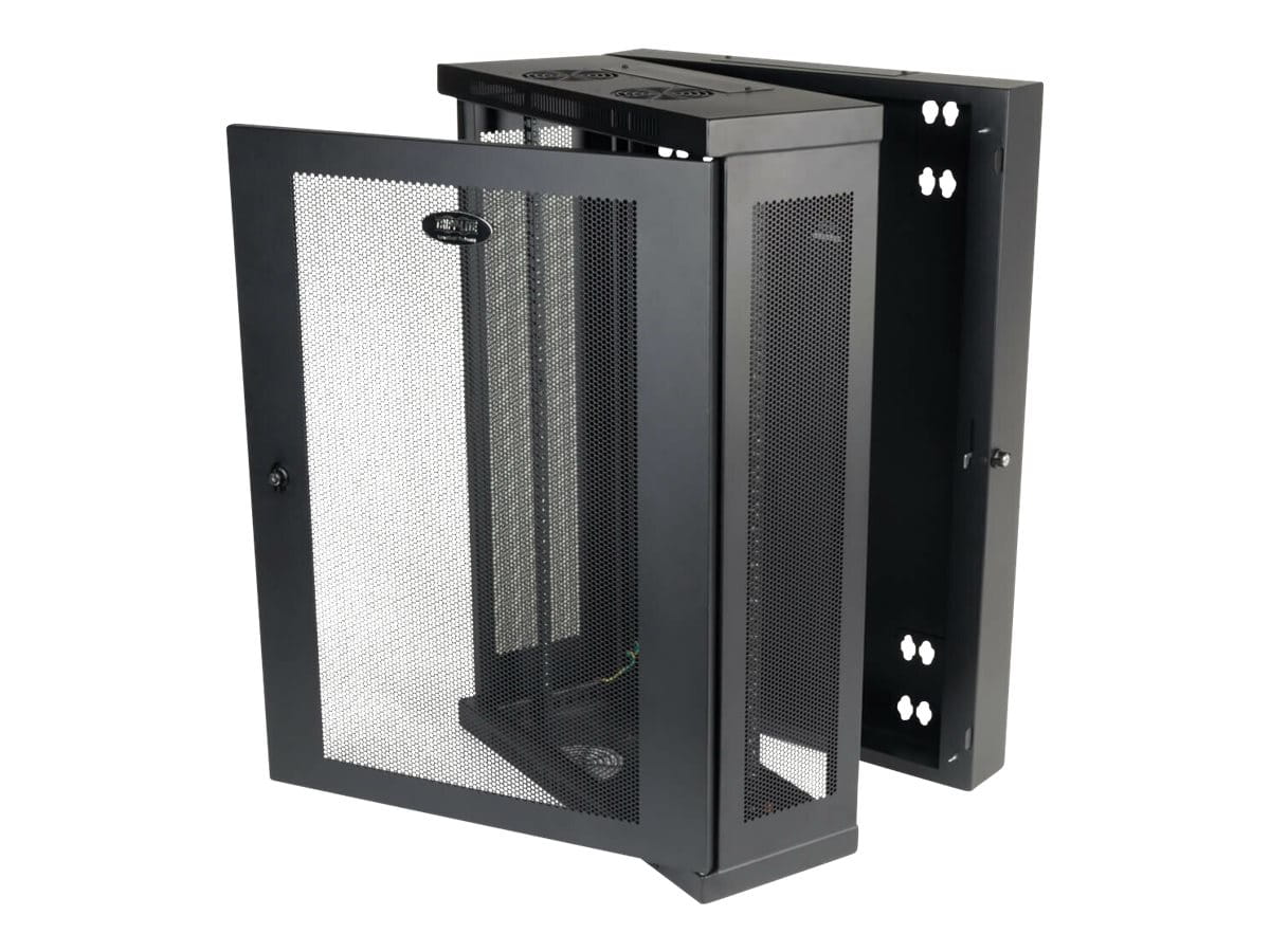 Tripp Eaton Tripp Lite Series 18U Wall Mount Rack Enclosure Server Cabinet Hinged Wallmount 13" Depth - Schrank Netzwerkschrank - geeignet für Wandmontage - Schwarz - 18U - 48.3 cm (19")