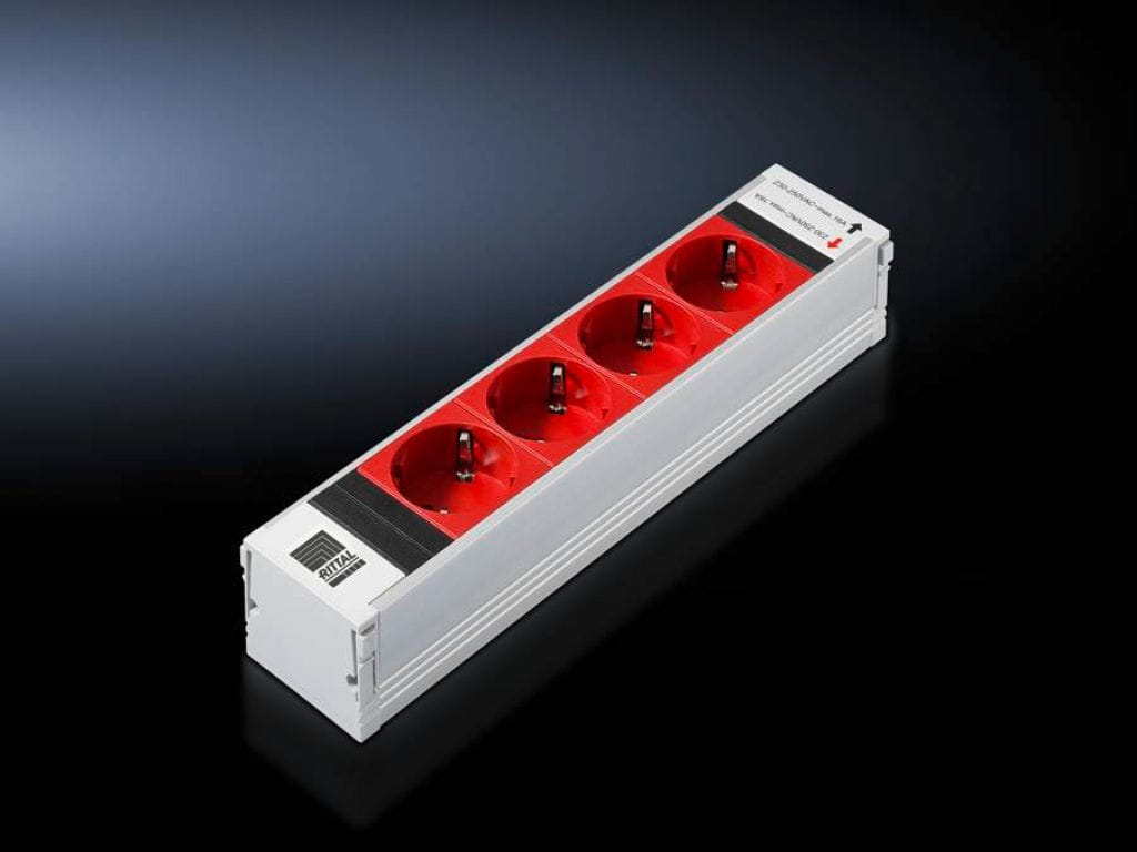 Rittal PSM Plus - Steckdosenleiste (Plug-In-Modul) - Ausgangsanschlüsse: 4 (CEE 7/4)