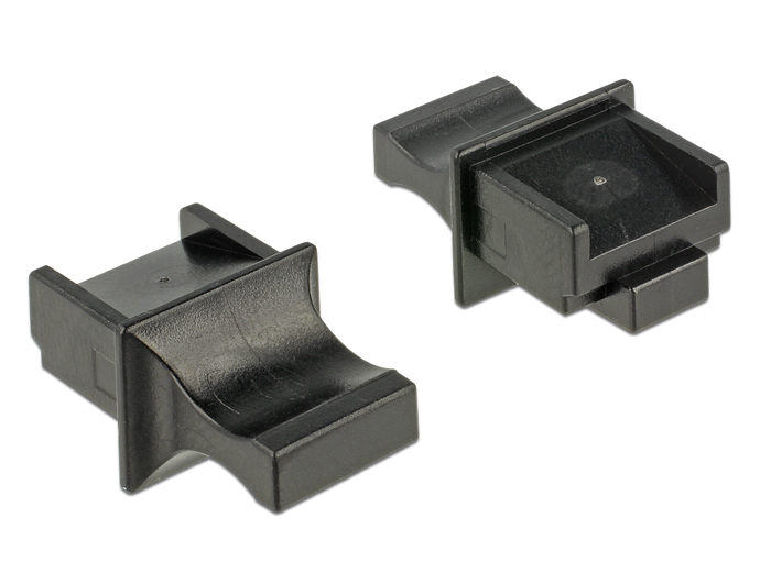Delock Dust Cover for RJ45 - Schutzumschlag - Schwarz (Packung mit 10)