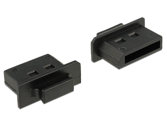 Delock Dust Cover for Displayport - Schutzumschlag - Schwarz (Packung mit 10)