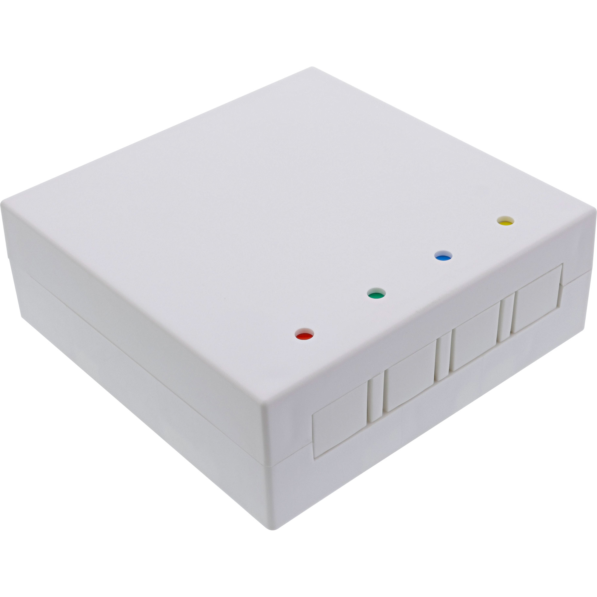 InLine FTTH Leerbox für bis zu 4x LC Duplex / 4x SC Simplex - Aufputz 80mm weiß