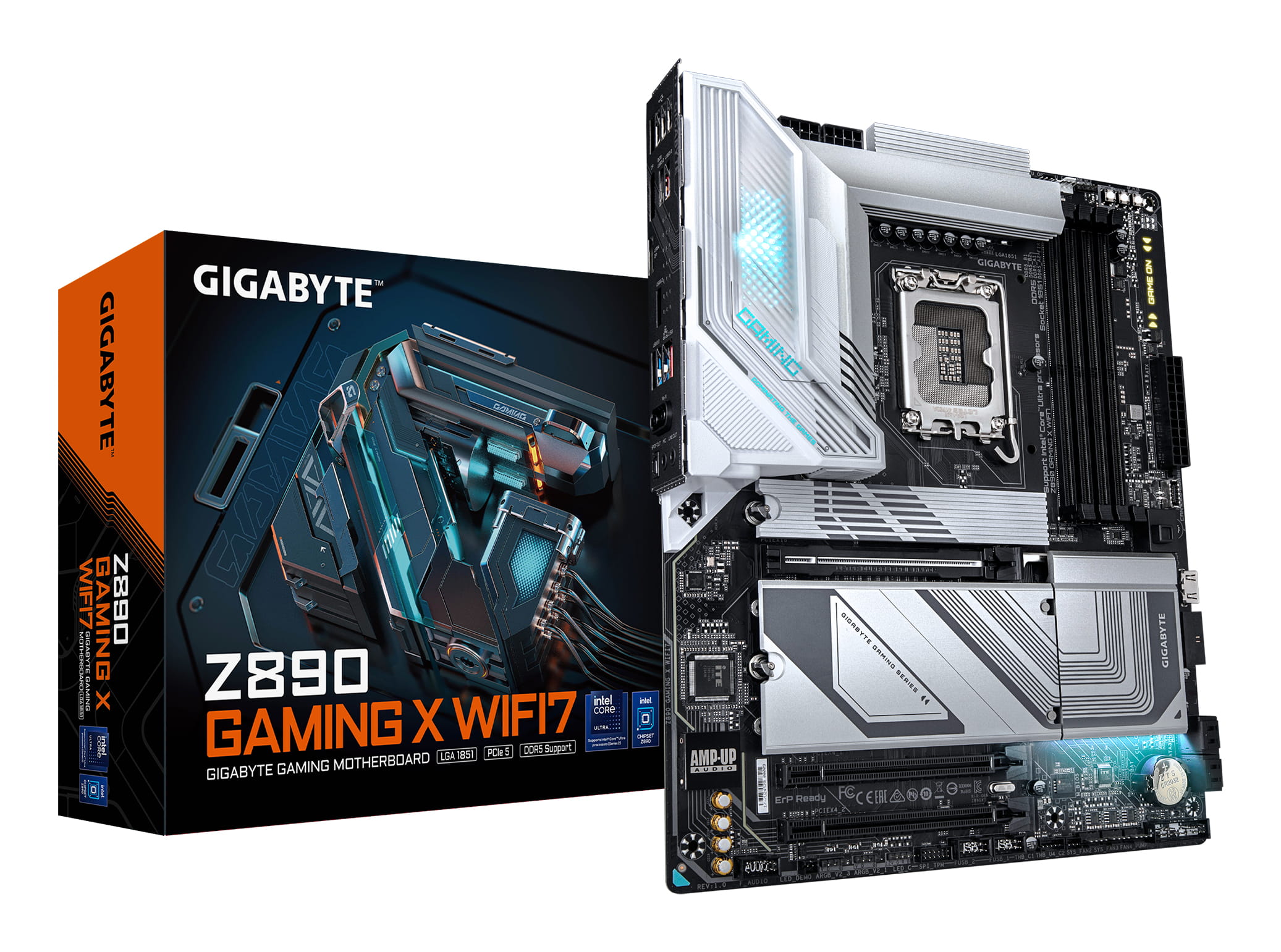 Gigabyte Z890 GAMING X WIFI7 - Motherboard - ATX - LGA1851 Sockel - Z890 Chipsatz - USB4, USB-C 3.2 Gen2, USB 3.2 Gen 2, USB 3.2 Gen 1 - 2.5 Gigabit LAN, Bluetooth, Wi-Fi 7 - Onboard-Grafik (CPU erforderlich)