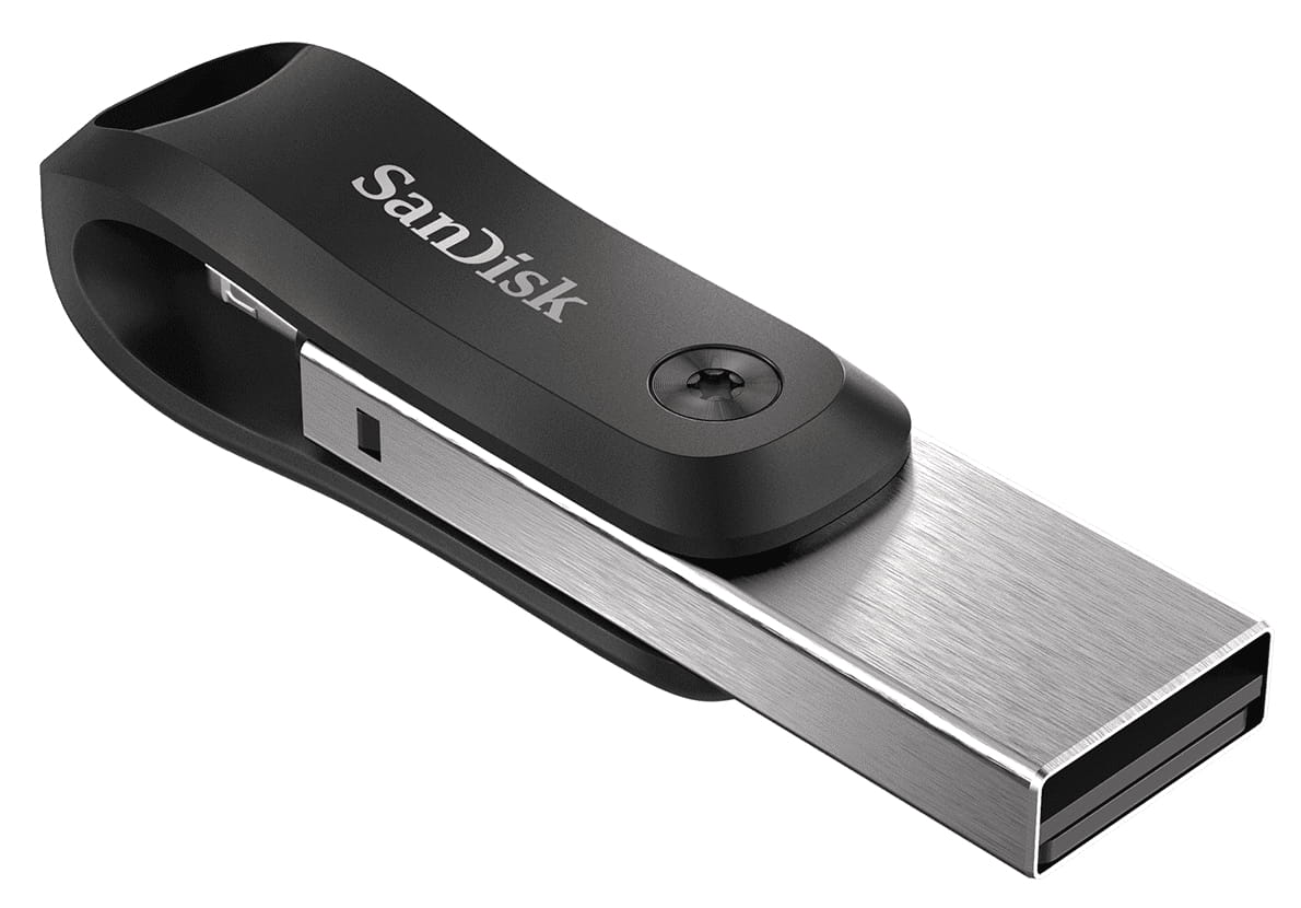 SanDisk iXpand Go - USB-Flash-Laufwerk - 64 GB - USB 3.0 / Lightning - für Apple iPad/iPhone (Lightning)