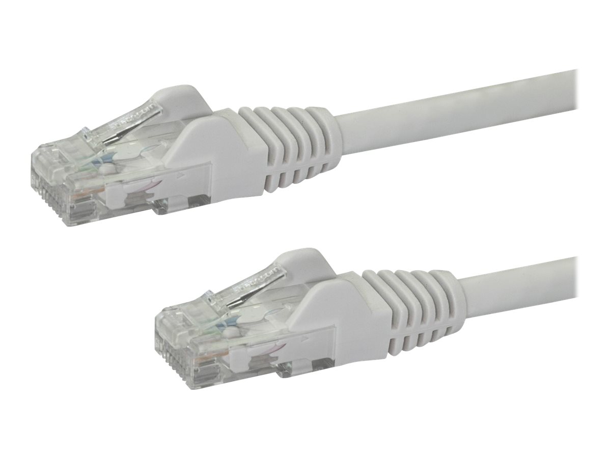 StarTech.com 50cm CAT6 Ethernet Cable, 10 Gigabit Snagless RJ45 650MHz 100W PoE Patch Cord, CAT 6 10GbE UTP Network Cable w/Strain Relief, White, Wiring is UL Certified/TIA - Category 6 - 24AWG (N6PATC50CMWH)