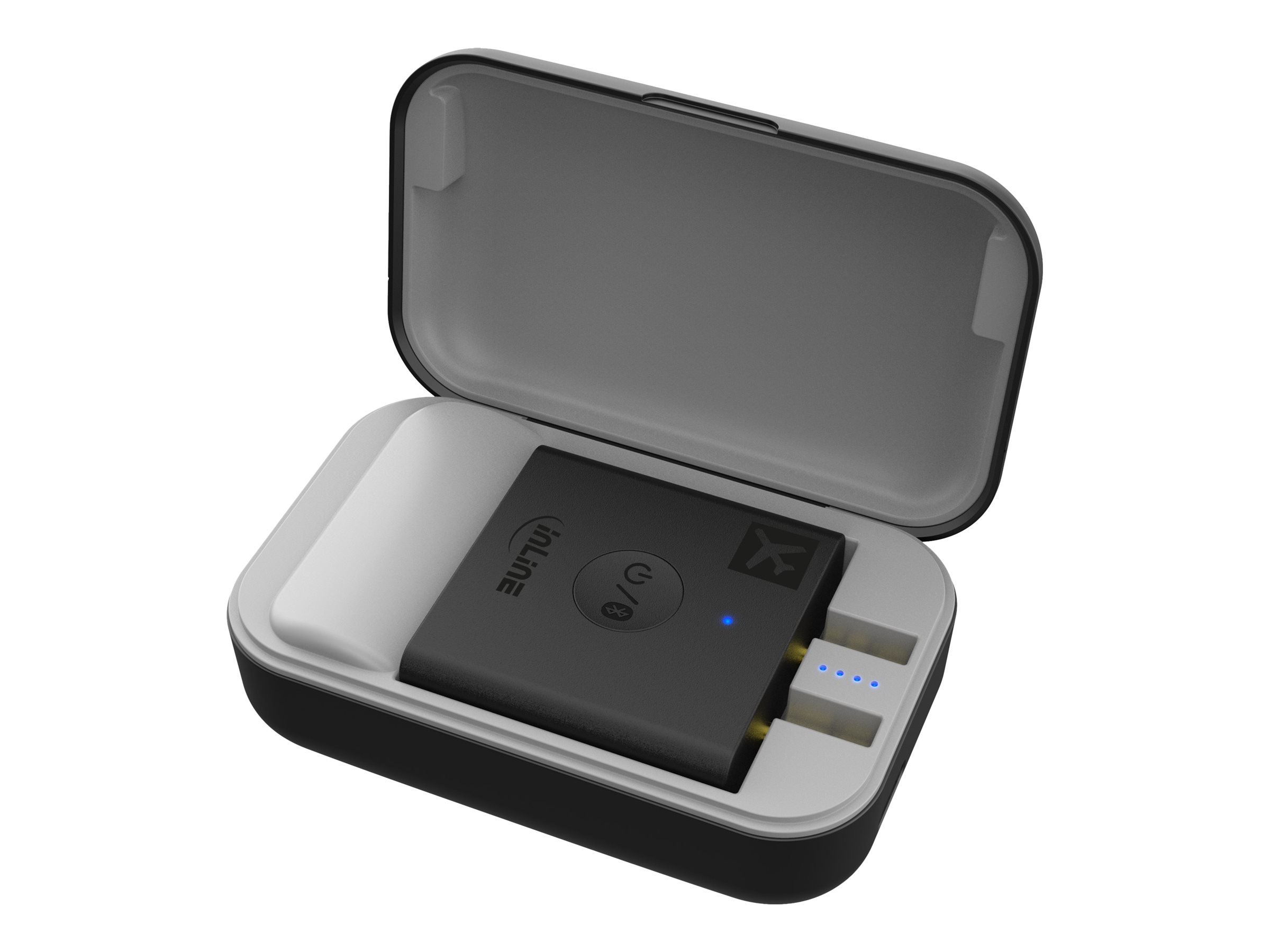 InLine Flugzeug Bluetooth Audio Transmitter Sender - BT 5.0 - aptX HD/LL