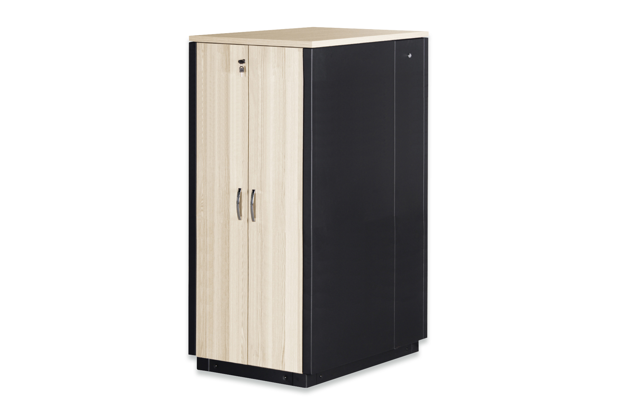 DIGITUS SOUNDproof DN-19 32U-SO-M - Schrank Netzwerkschrank - Schwarz, Ahorn, RAL 9005 - 32U - 48.3 cm (19")