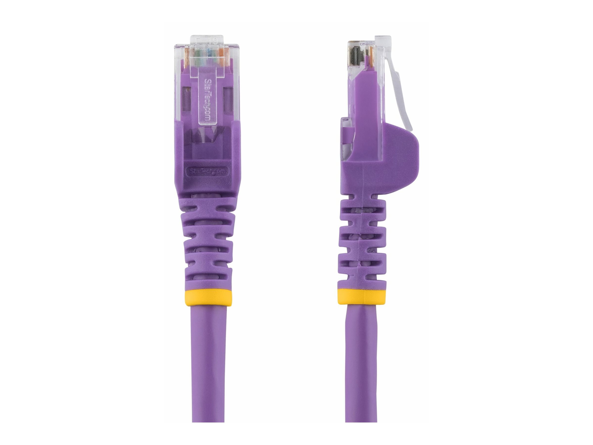 StarTech.com 7.5m CAT6 Ethernet Cable, 10 Gigabit Snagless RJ45 650MHz 100W PoE Patch Cord, CAT 6 10GbE UTP Network Cable w/Strain Relief, Purple, Wiring is UL Certified/TIA - Category 6 - 24AWG (N6PATC750CMPL)