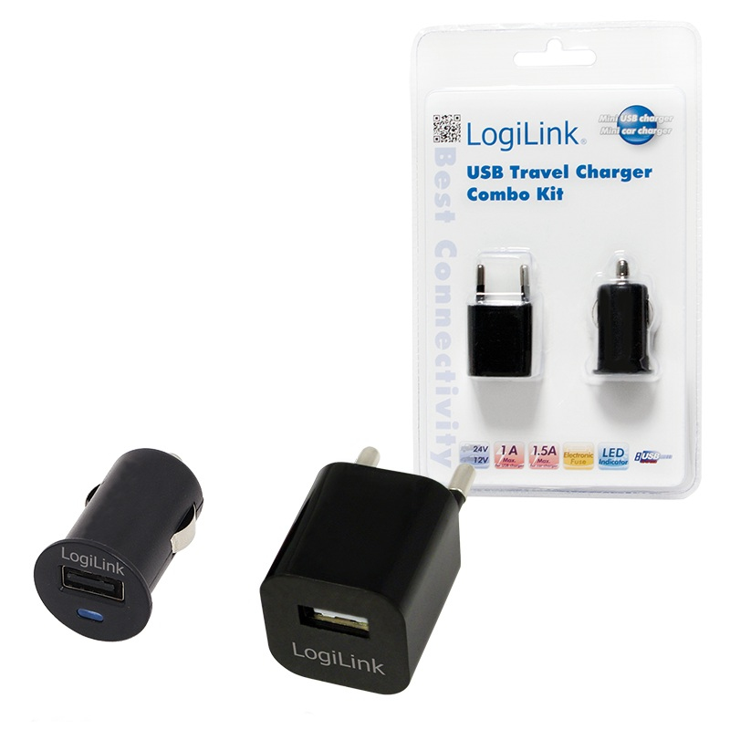 LogiLink Netzadapter-Kit - (AC-Netzteil, Kfz-Netzteil)
