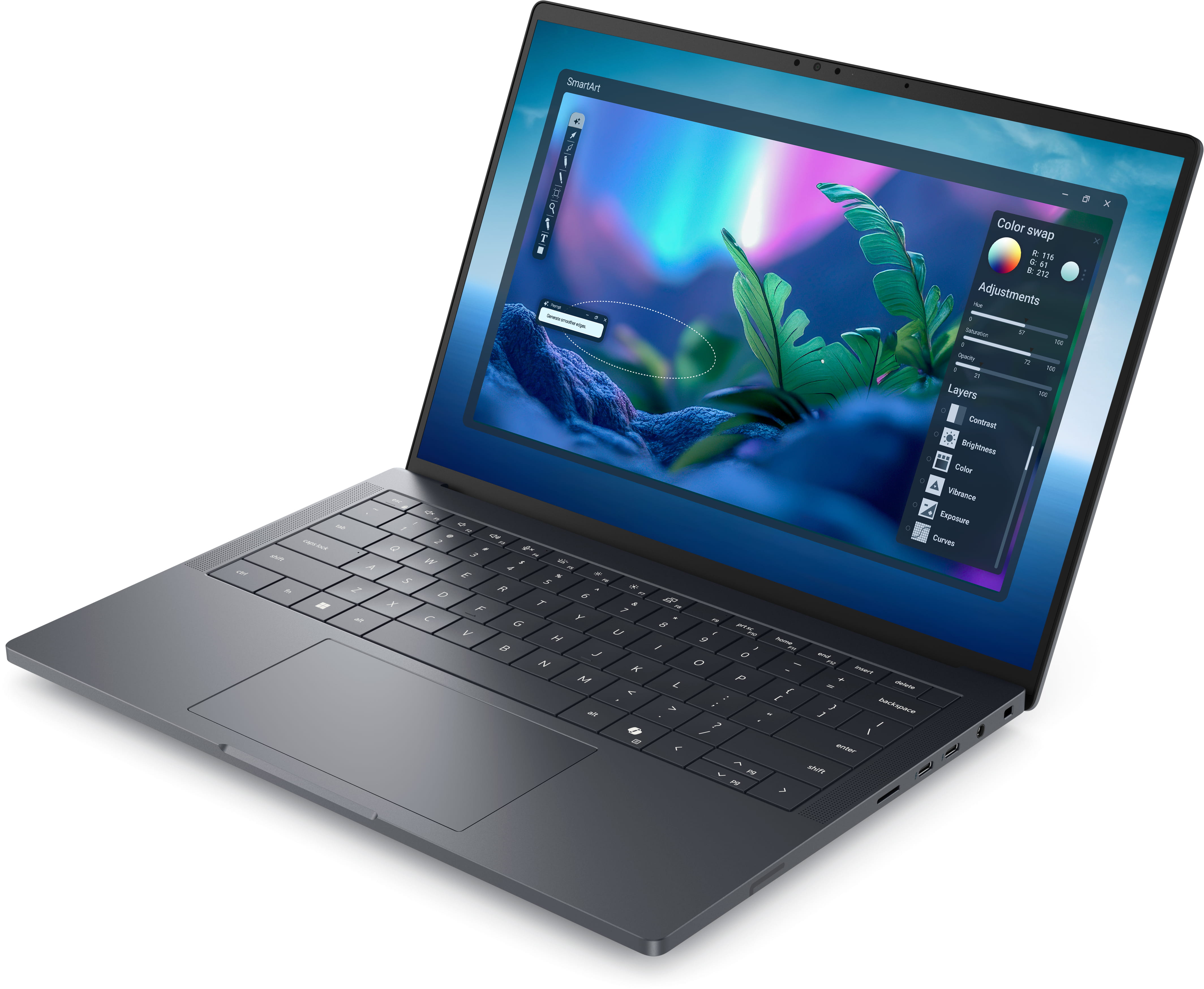 Dell Pro Max 14 Premium MA14250 - Intel Core Ultra 7 265H / 2.2 GHz - vPro Enterprise - Win 11 Pro - RTX PRO 2000 Blackwell - 32 GB RAM - 1 TB SSD NVMe, TLC, SED - 35.56 cm (14")