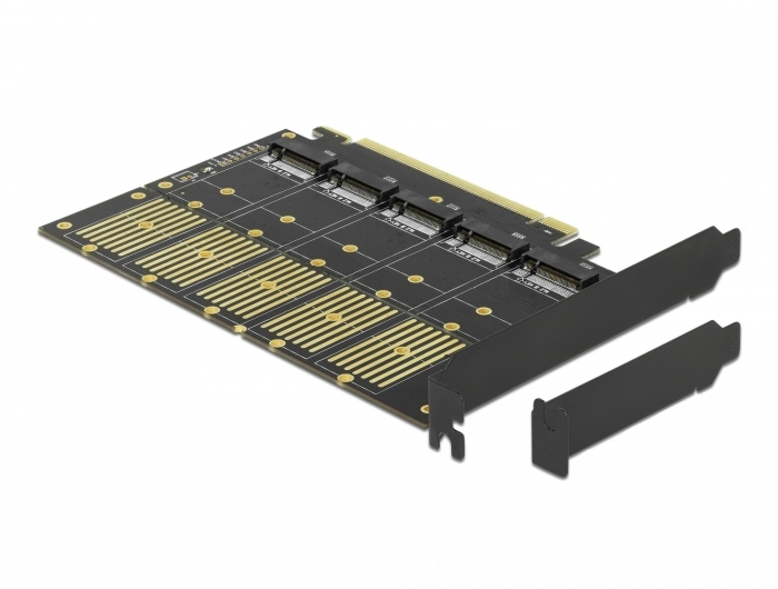 Delock PCI Express x16 Card to 5 x internal M.2