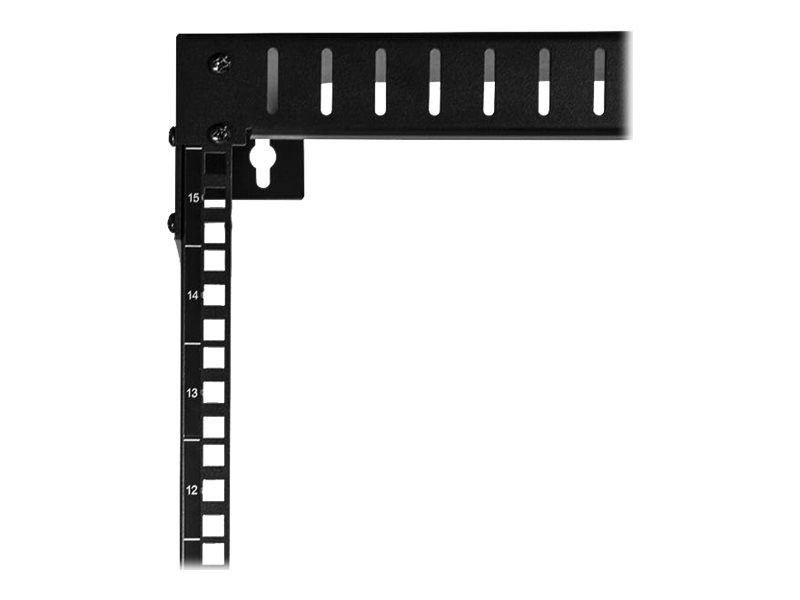 StarTech.com 2-Pfosten 15HE Heavy-Duty Wandmontage Netzwerk-Rack, 19" Open Frame Server Rack, 12" Tief, Wandmontage Daten-Rack für IT / AV / Patch Panel / Computer Geräte - Käfigmuttern und Schrauben inkl., Wandmontiertes Regal, 15U, 90 kg, 9,7 kg, Sc