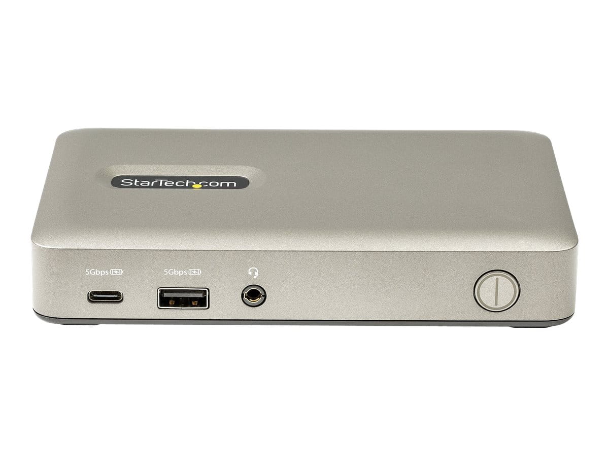 StarTech.com USB C Dock, USB-C to DisplayPort 4K 30Hz or VGA, Mini USB-C Laptop Docking Station with 65W Power Delivery Pass-Through Charging, 4-Port USB 3.1 Gen 1 Hub, GbE - Universal USB Type C Port Replicator (DKM30CHDPDUE)