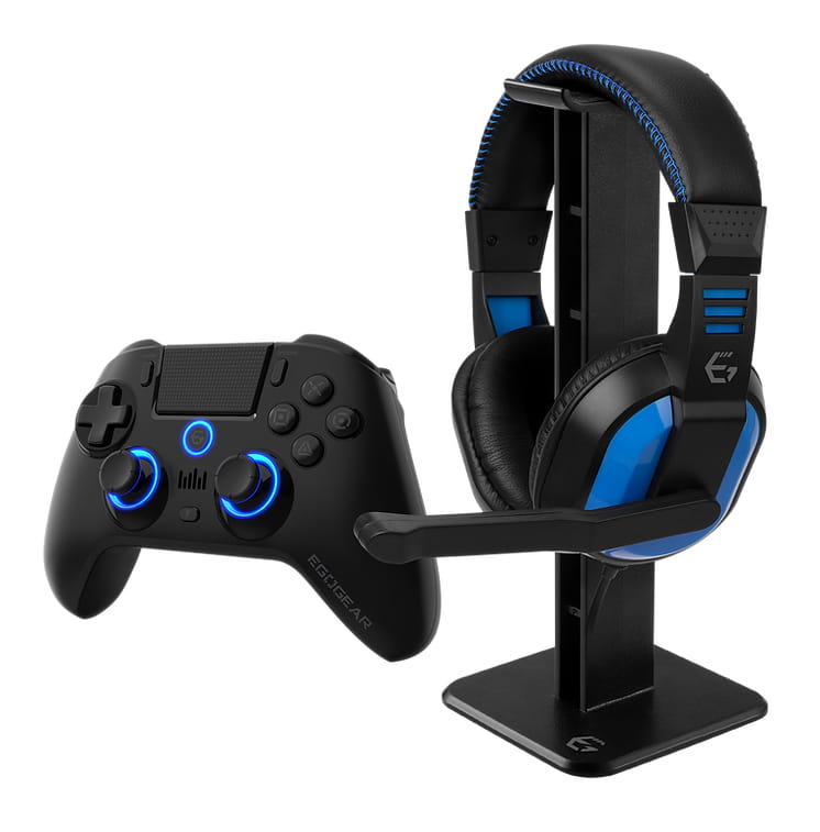 EgoGear SBP30-P4-BK, Gamepad + Headset, PlayStation 4, Digital, Blau, Ohraufliegend, 4 cm