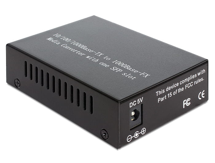 Delock Media Converter 1000Base-T to SFP - Medienkonverter - 1GbE - 10Base-T, 1000Base-LX, 1000Base-SX, 100Base-TX, 1000Base-T - RJ-45 / SFP (mini-GBIC)