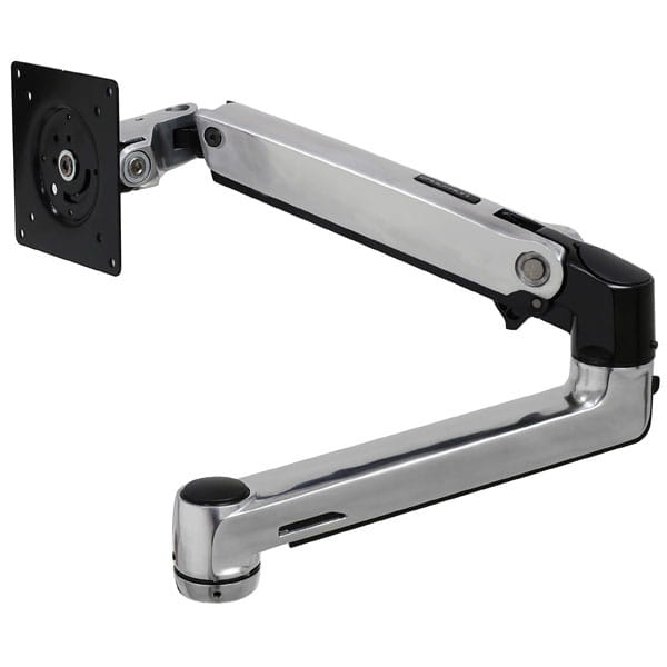 Ergotron LX - Montagekomponente (Gelenkarm, Stangenring, Verlängerung) - Konstante Krafttechnologie - für LCD-Display - poliertes Aluminium mit schwarzen Akzenten - Bildschirmgröße: bis zu 101,6 cm (bis zu 40 Zoll)
