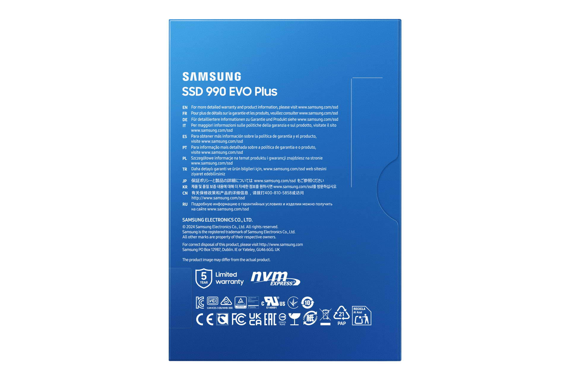 Samsung 990 EVO Plus MZ-V9S2T0 - SSD - verschlüsselt - 2 TB - intern - M.2 2280 - PCIe 5.0 x2 (NVMe)