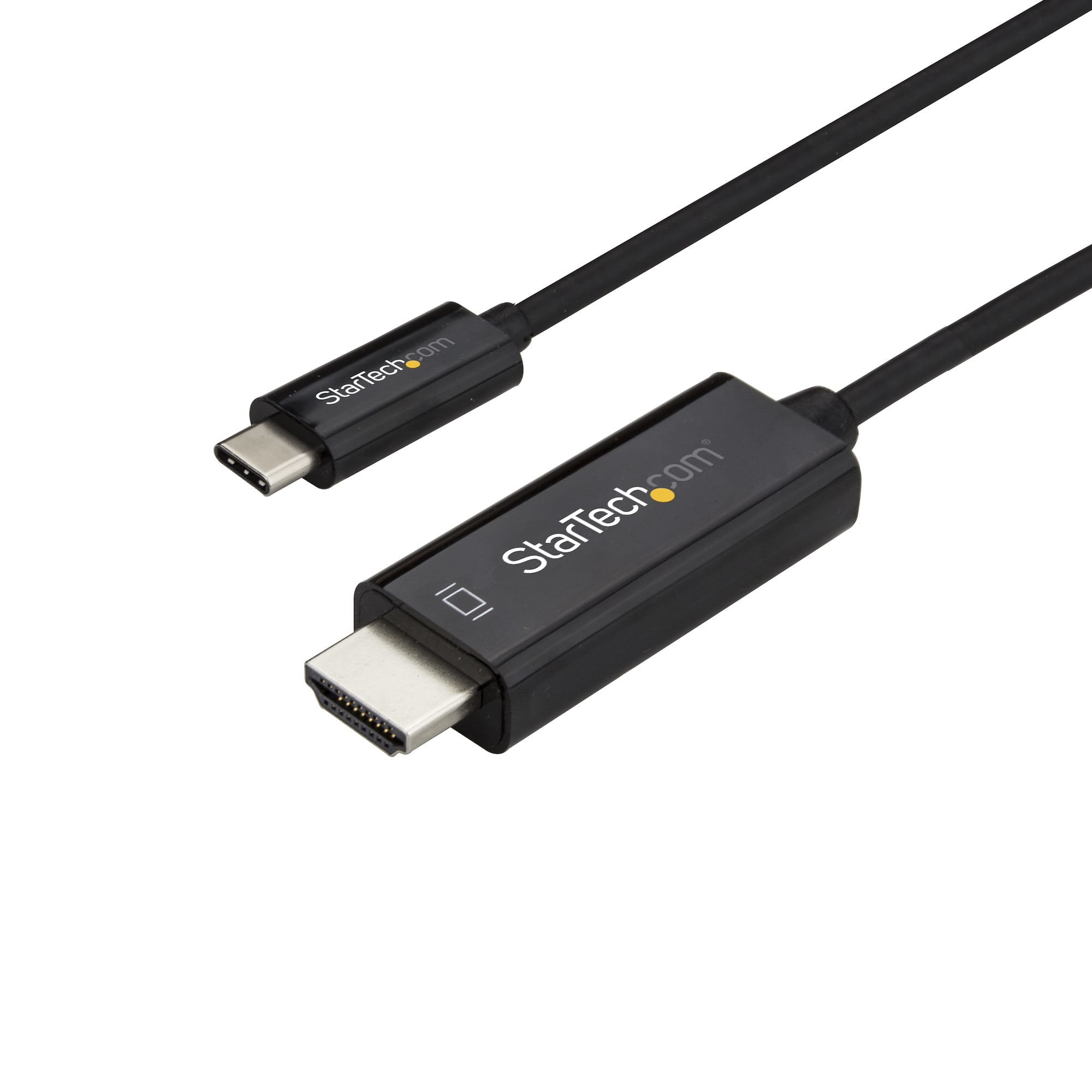 StarTech.com 10ft (3m) USB C to HDMI Cable, 4K 60Hz USB Type C to HDMI 2.0 Video Adapter Cable, Thunderbolt 3 Compatible, Laptop to HDMI Monitor/Display, DP 1.2 Alt Mode HBR2 Cable, Black - 4K USB-C Video Cable (CDP2HD3MBNL)