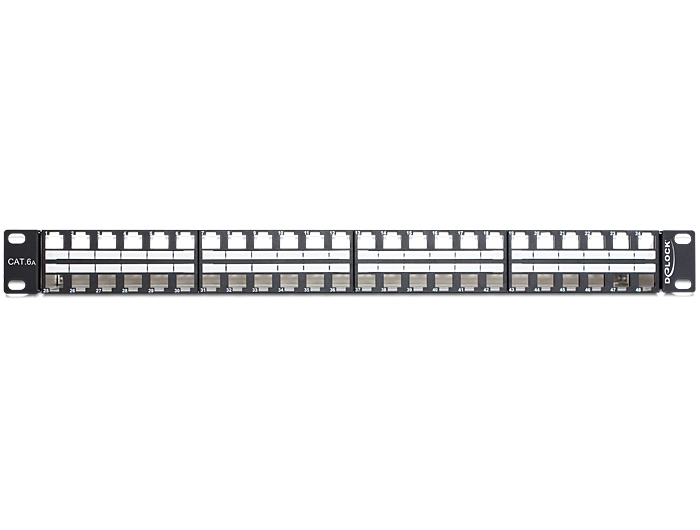 Delock Keystone Patch Panel - Patch Panel - Schwarz - 1U - 48.3 cm (19")