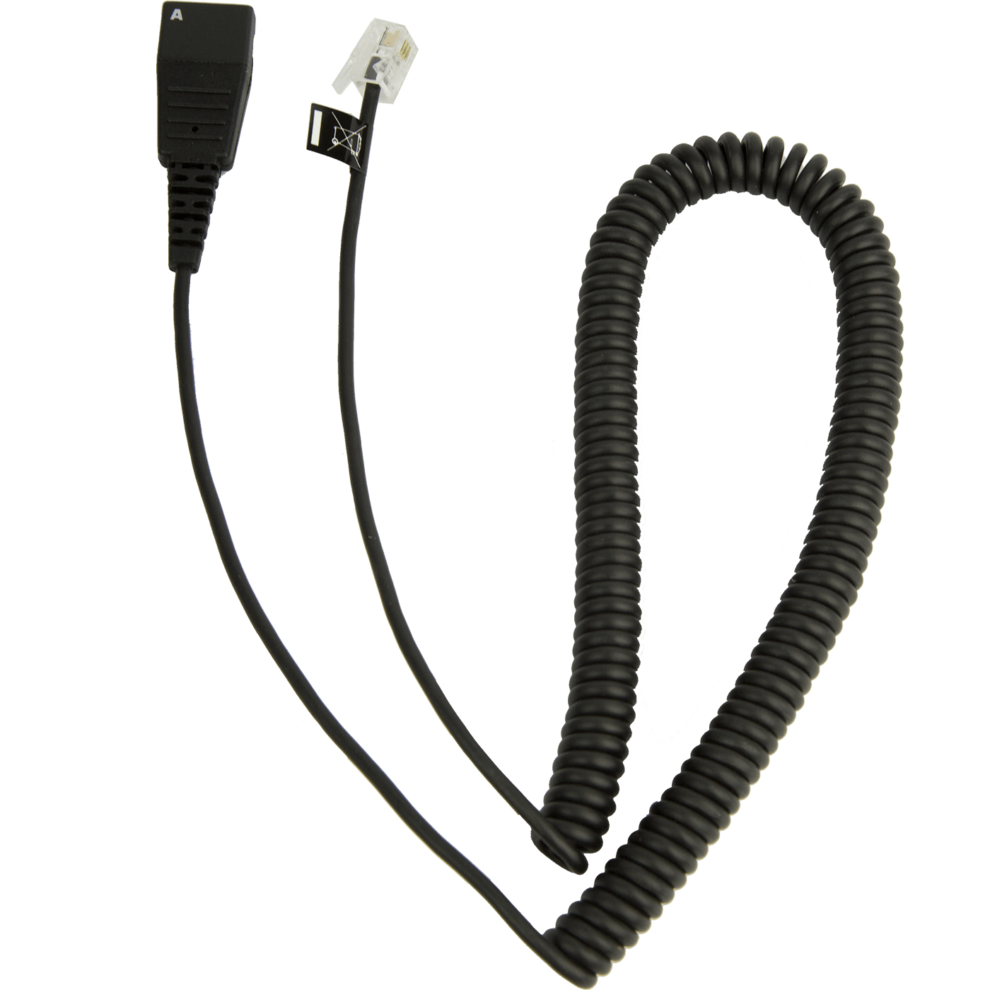 Jabra Kabelunterteil QD auf RJ10 (Lucent/Cisco, 2 m, spiral)