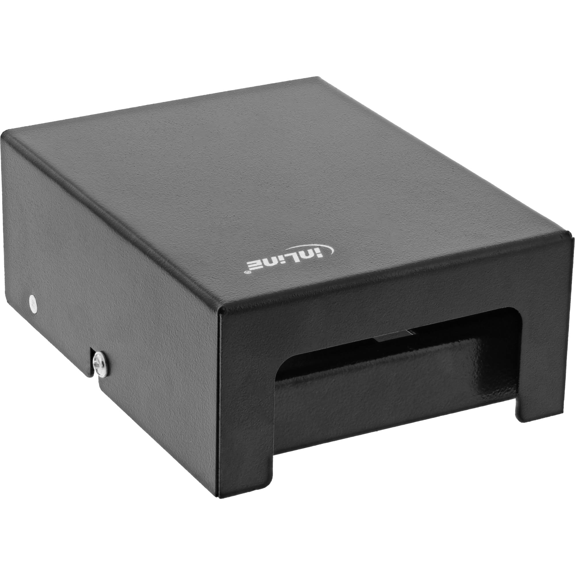 InLine Patchfeld-Dose Aufputz für 4x Keystone RJ45 - Metall - schwarz RAL9005