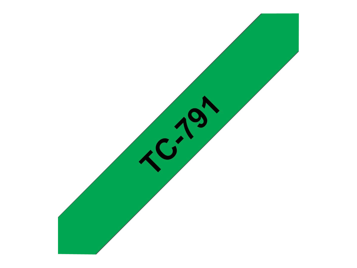 Brother TC791 - 9 mm x Schwarz auf Grün - laminiertes