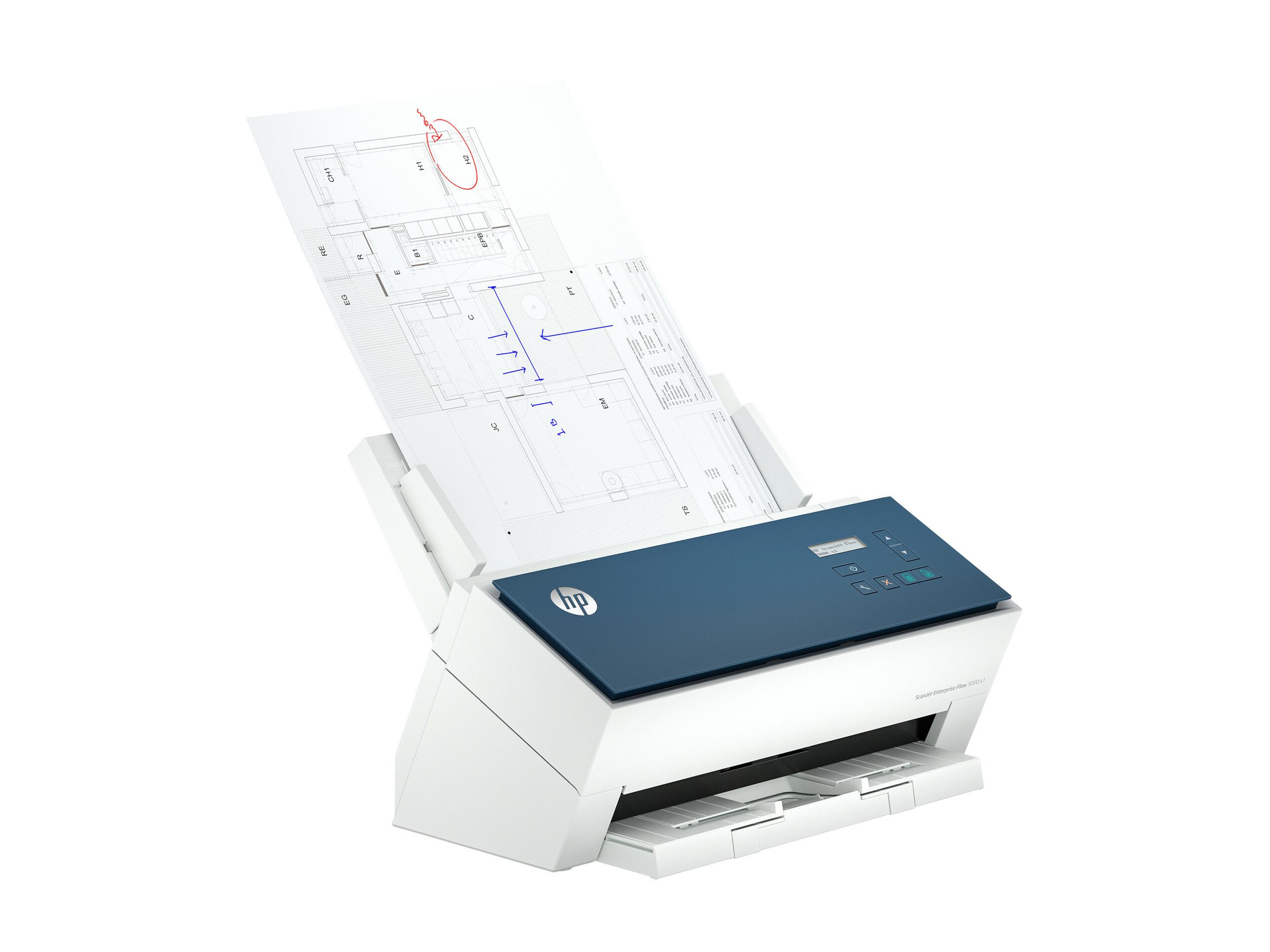 HP ScanJet Enterprise Flow 9000 s1 - Dokumentenscanner - CMOS / CIS - Duplex - A3/Ledger - 600 dpi x 600 dpi - bis zu 80 Seiten/Min. (einfarbig)