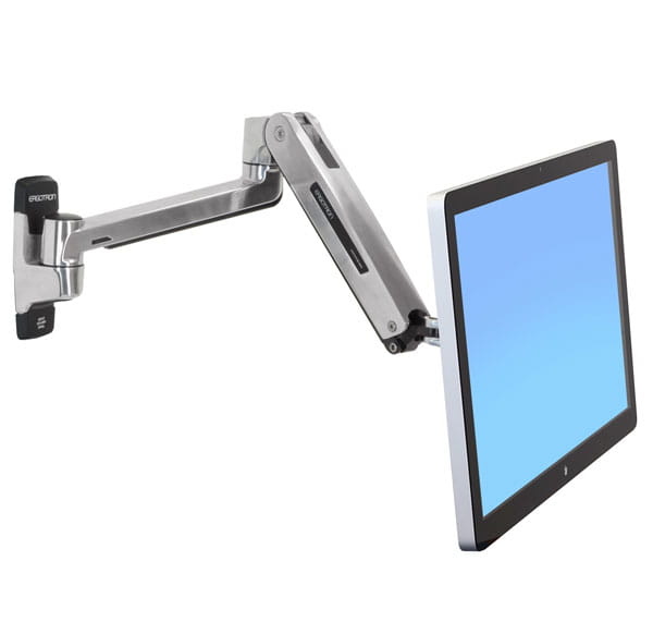 Ergotron LX HD - Befestigungskit (Erweiterungsadapter, VESA-Adapter, Steh-Sitz-Arm, Wandhalterung) - für LCD-Display - Polished Aluminum - Bildschirmgröße: bis zu 116,8 cm (bis zu 46 Zoll)