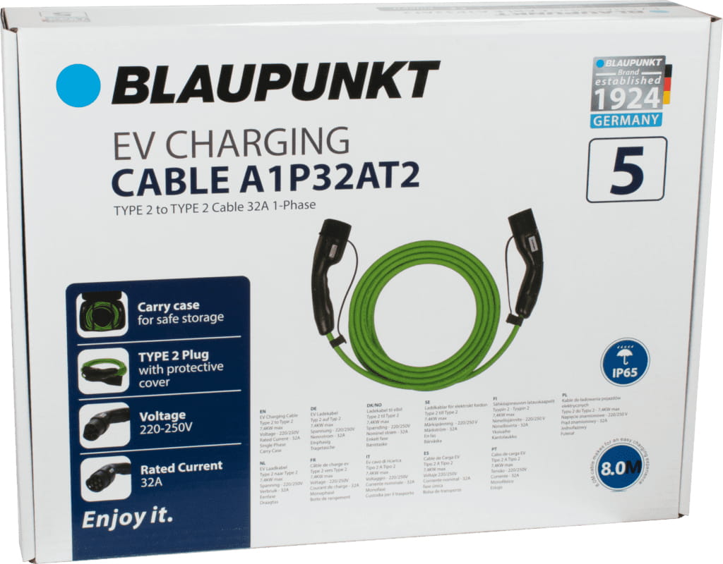 Blaupunkt A1P32AT2, Grün, Typ 2, Typ 2, Schwarz, Abgewinkelt, Abgewinkelt