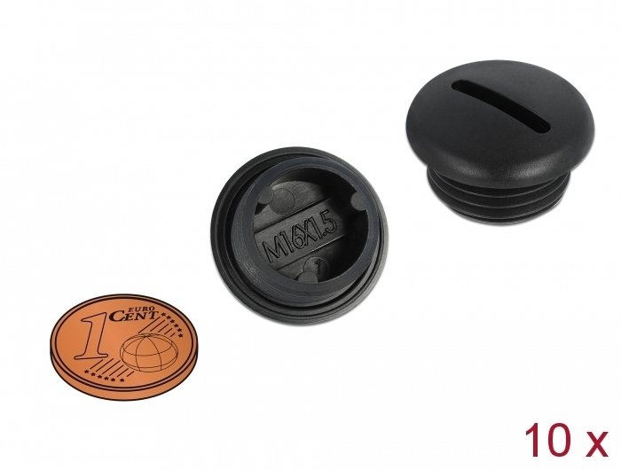 Delock Verschlussstopfen - Schwarz (Packung