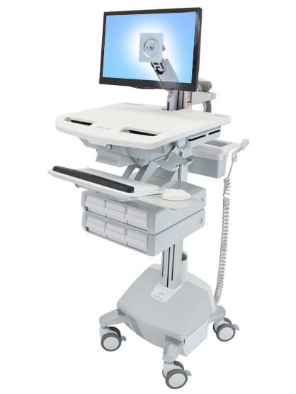Ergotron Wagen - offene Architektur - für LCD-Display / PC-Ausrüstung - medizinisch - Aluminium, verzinker Stahl, hochwertiger Kunststoff - Grau, weiß, Polished Aluminum - Bildschirmgröße: bis zu 61 cm (bis zu 24 Zoll) Ergotron Wagen - offene Architektur - für LCD-Display / PC-Ausrüstung - medizinisch - Aluminium, verzinker Stahl, hochwertiger Kunststoff - Grau, weiß, Polished Aluminum - Bildschirmgröße: bis zu 61 cm (bis zu 24 Zoll)