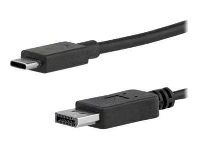 StarTech.com 6ft/1.8m USB C to DisplayPort 1.2 Cable 4K 60Hz, USB-C to DisplayPort Adapter Cable HBR2, USB Type-C DP Alt Mode to DP Monitor Video Cable, Works with Thunderbolt 3, Black - USB-C Male to DP Male - DisplayPort-Kabel - 24 pin USB-C (M)
