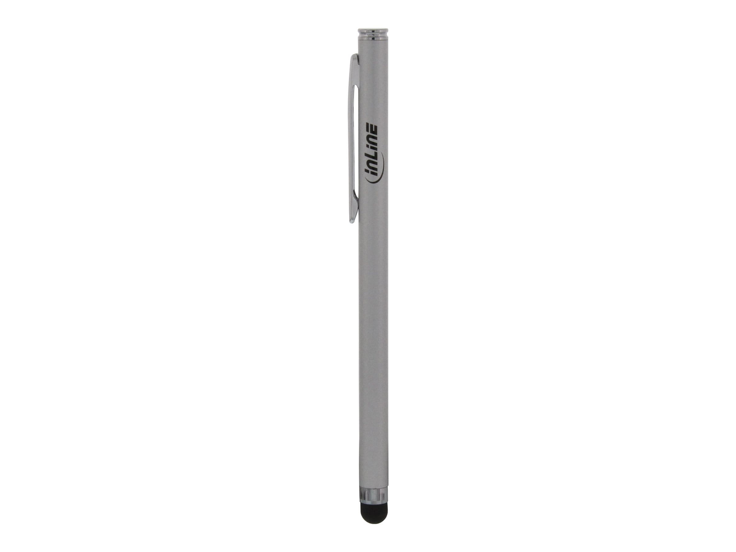 InLine Stylus - Stift für Touchscreens von Smartphone und Tablet - silber