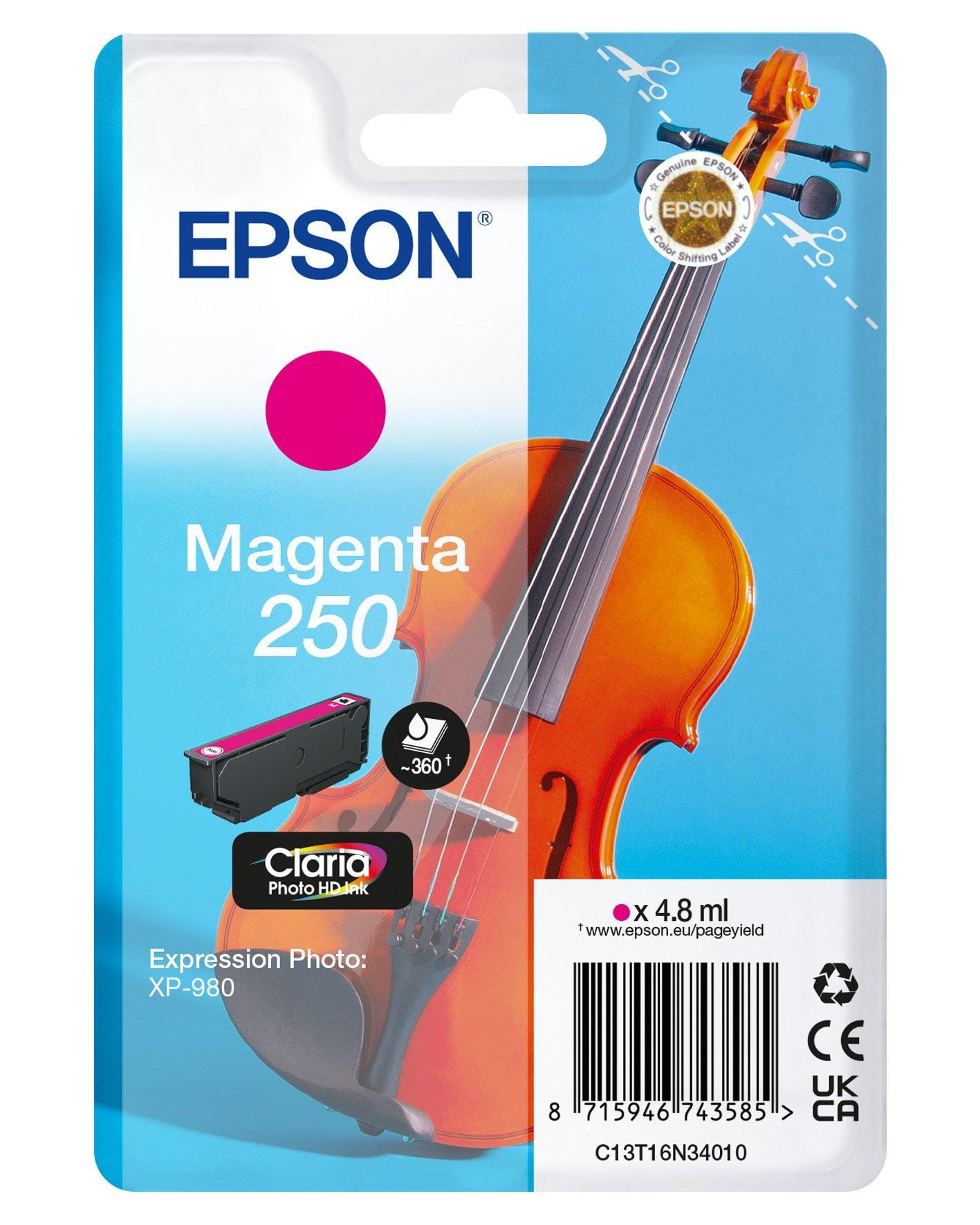 Epson 250 - 4.8 ml - Magenta - original - Blisterverpackung