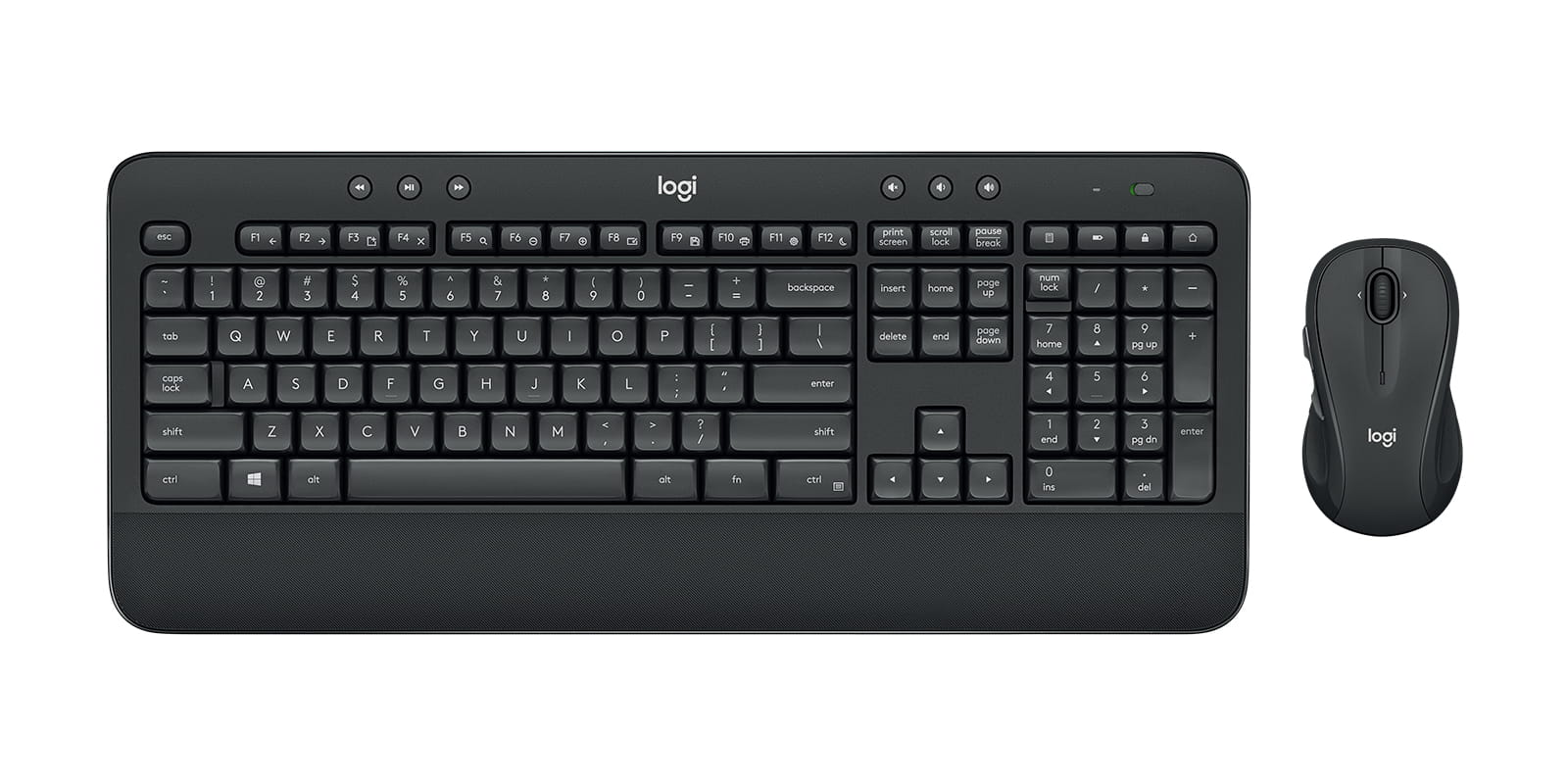 Logitech MK545 ADVANCED Wireless Keyboard and Mouse Combo, Volle Größe (100%), Kabellos, RF Wireless, Schwarz, Maus enthalten
