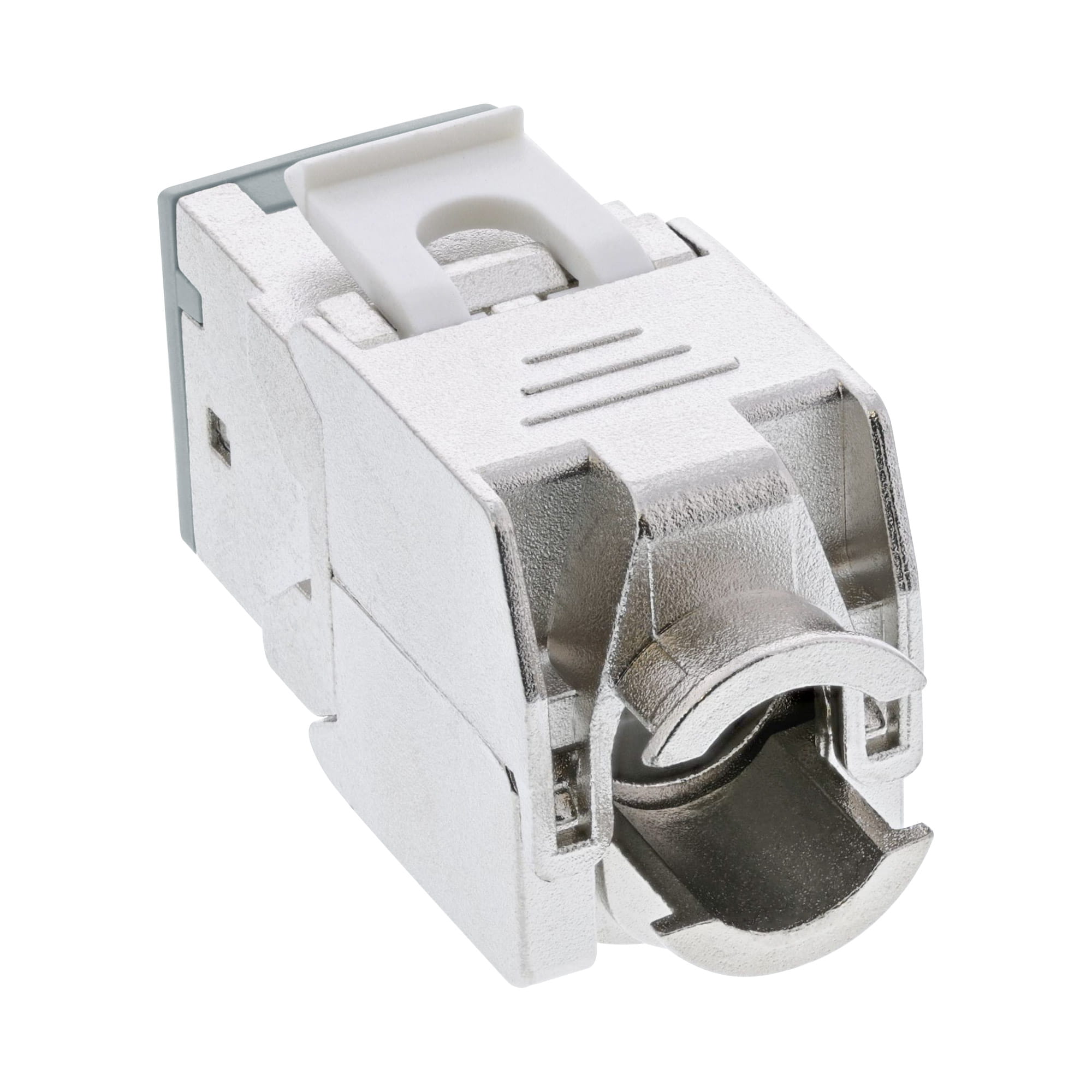 InLine Keystone RJ45 Buchse - geschirmt - Cat.6A - grau 8er Pack