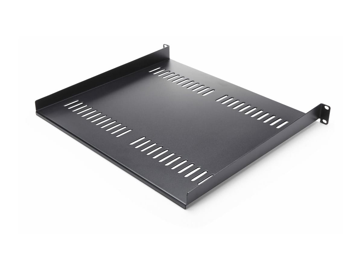 StarTech.com 2er-Pack 1HE 19 Zoll Serverrack Fachboden/Ablage, 40cm Tief - Rack - Regal - Schwarz - 1U - 48.3 cm (19")