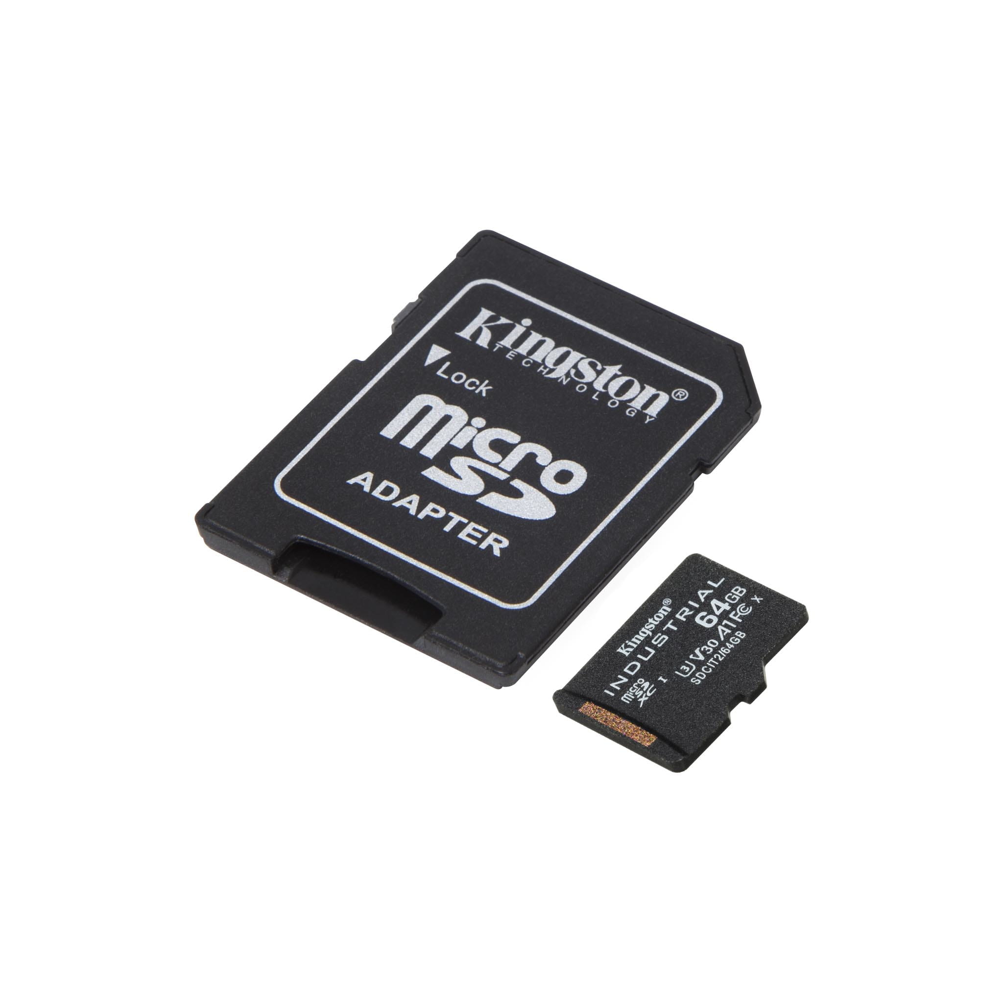 Kingston Industrial - Flash-Speicherkarte (microSDXC-an-SD-Adapter inbegriffen)