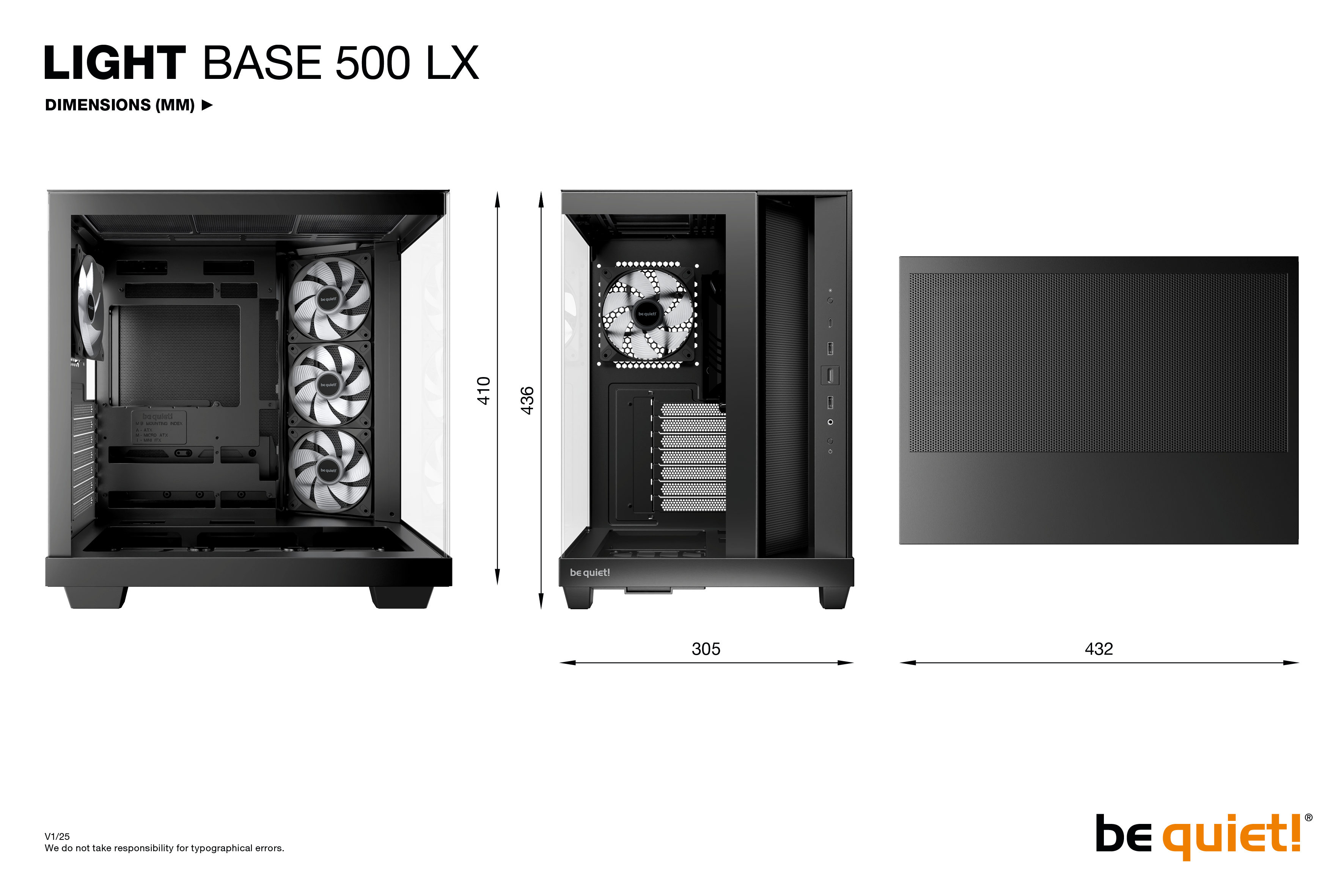 Be Quiet! Light Base 500 LX - Midi-Tower - ATX - Seitenteil mit Fenster (Glas)