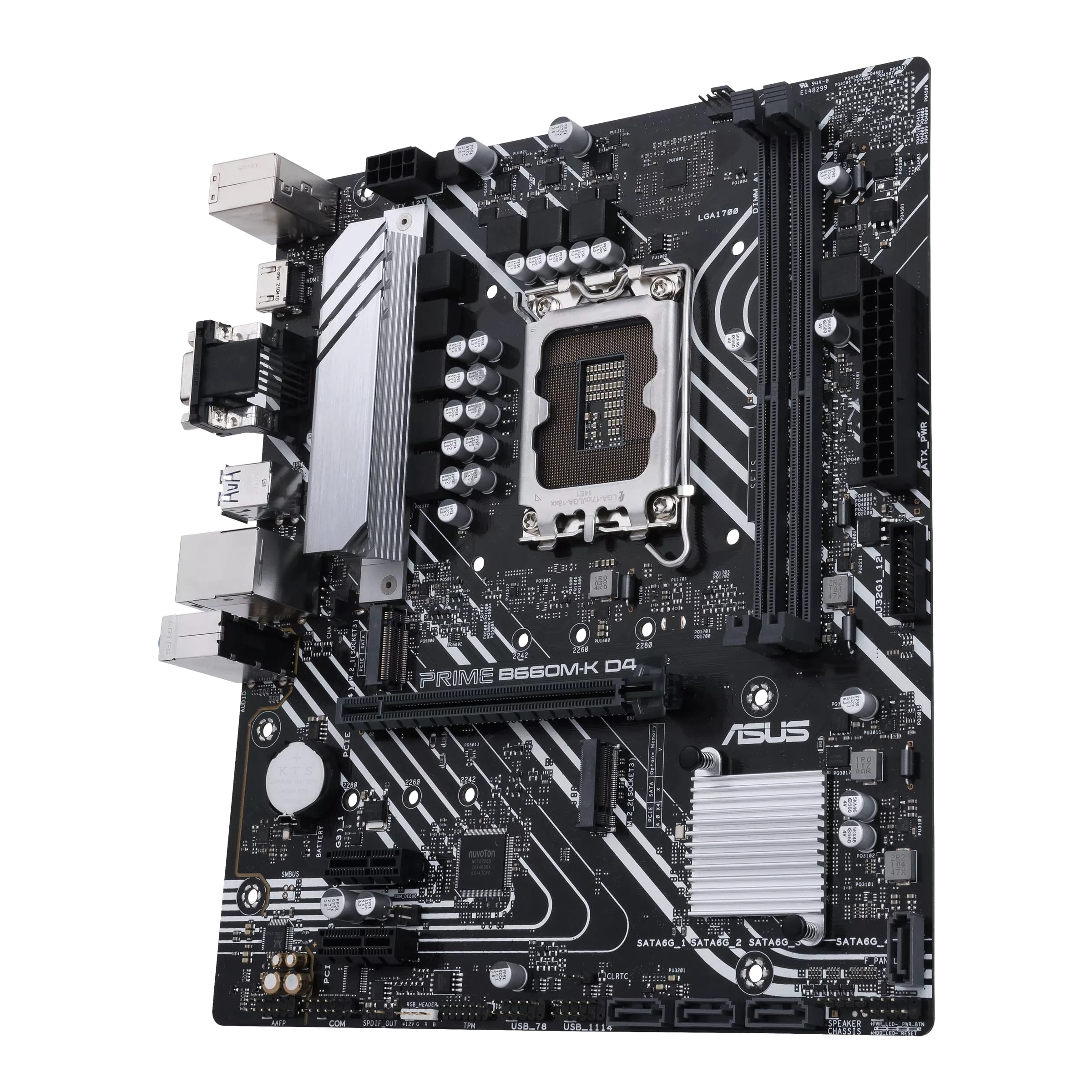 ASUS PRIME B660M-K D4 - Motherboard - micro ATX - LGA1700-Sockel - B660 Chipsatz - USB 3.2 Gen 1 - Gigabit LAN - Onboard-Grafik (CPU erforderlich)