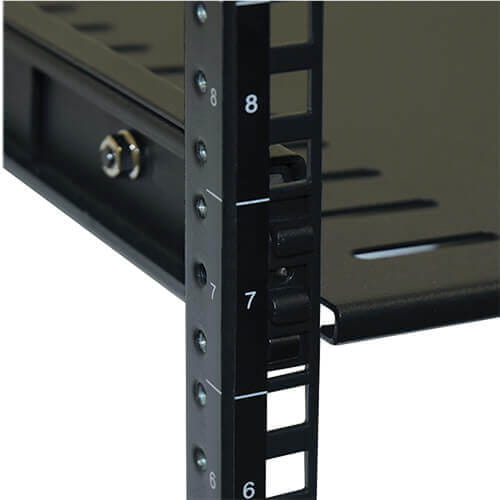 Tripp Eaton Tripp Lite Series 4-Post Rack Enclosure Fixed Heavy Duty Toolless Mount Shelf - Rack - Regal - Schwarz - 48.3 cm (19")