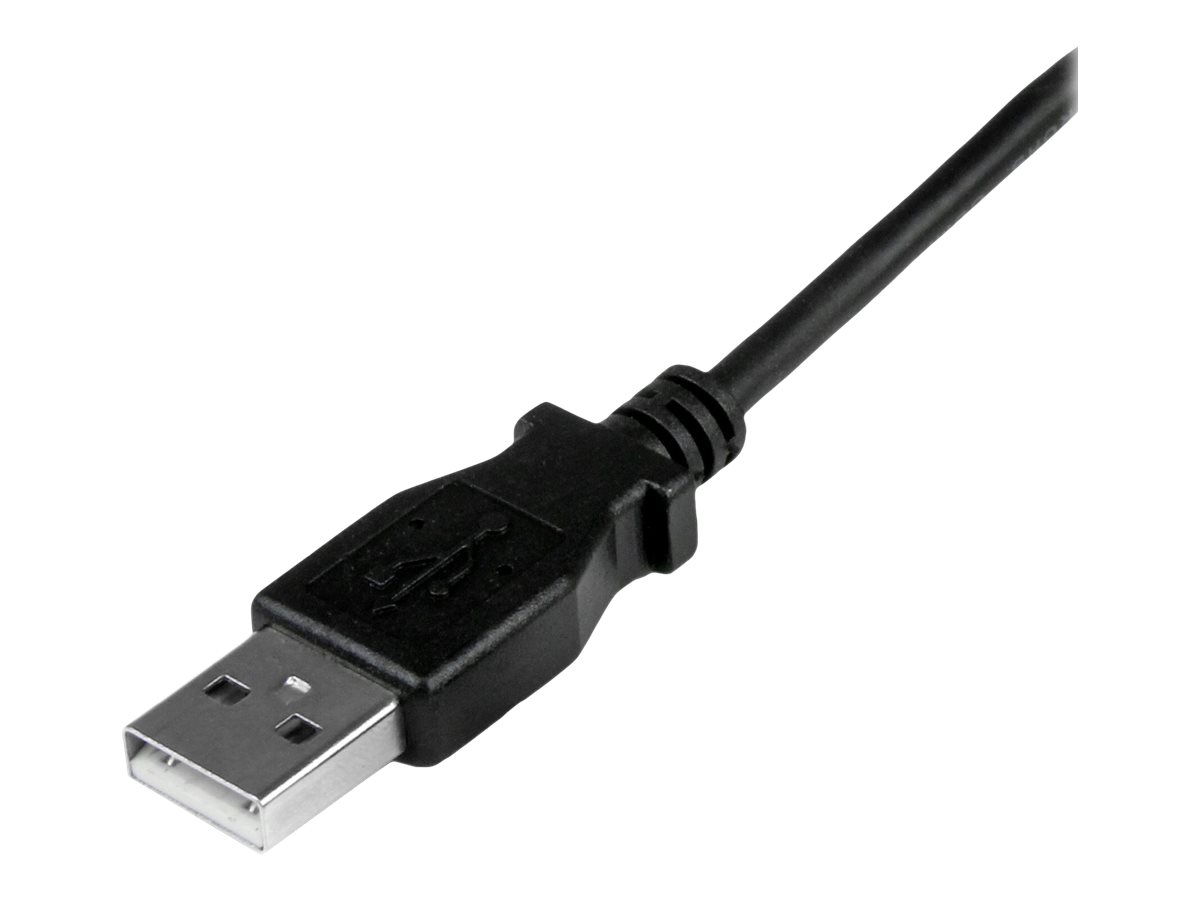 StarTech.com 2m USB 2.0 A auf Micro B Kabel aufwärtsgewinkelt - Schwarz - USB A / Micro B Datenkabel / Anschlusskabel - USB-Kabel - Micro-USB Typ B (M)