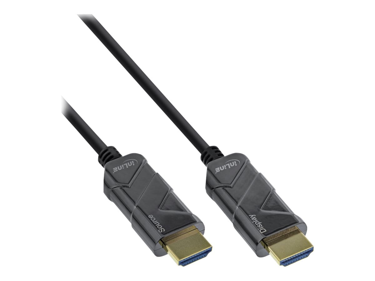 InLine HDMI AOC Kabel - Ultra High Speed HDMI Kabel - 8K4K - schwarz - 50m