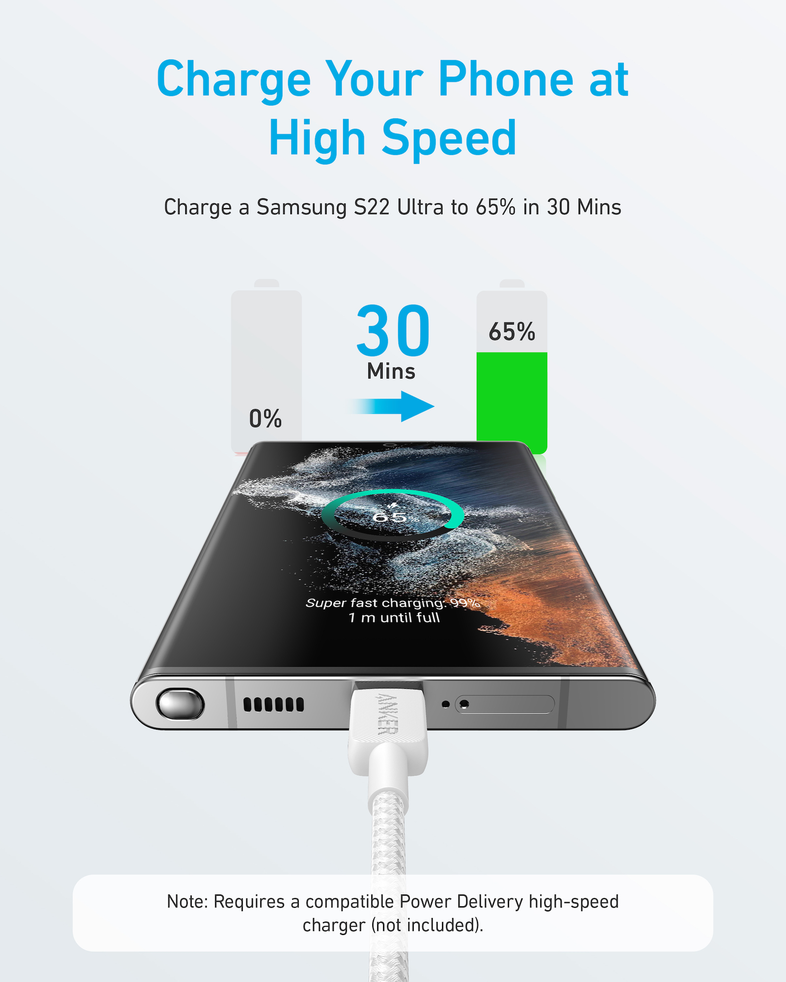 Anker Innovations Anker - USB-Kabel - USB-C (M) zu USB-C (M)