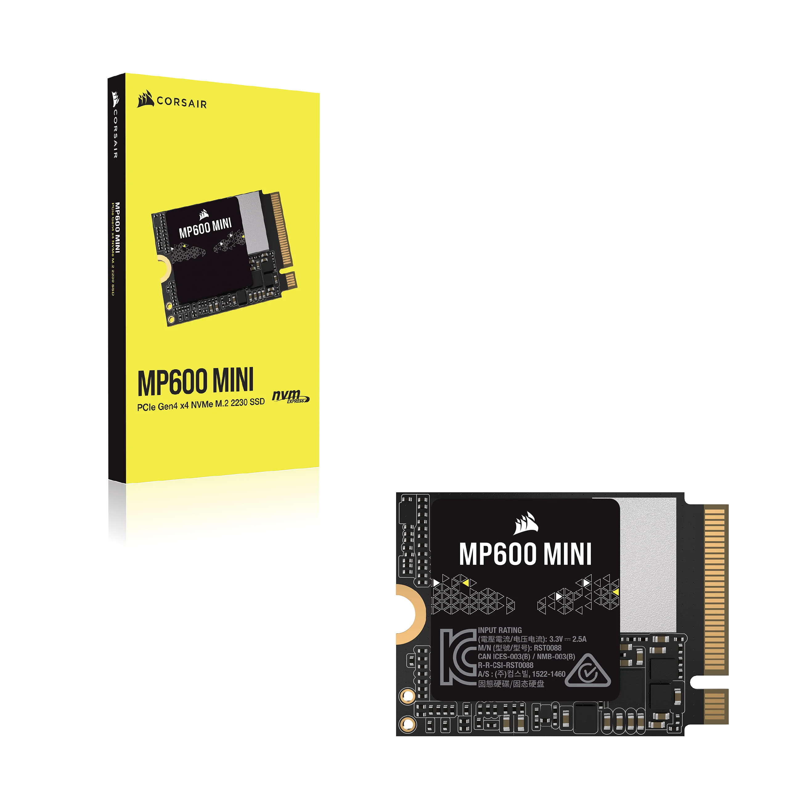 Corsair MP600 Mini - SSD - 2 TB - intern - M.2 2230 - PCIe 4.0 x4 (NVMe)