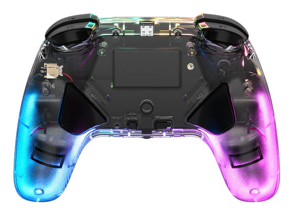 DragonShock Orion Glow, Gamepad, Nintendo Switch, Schaltfläche Zurück, D-Pad, Home button, Reset-Taste, Turbo-Taste, Analog / Digital, Mehrfarbig, Kabellos