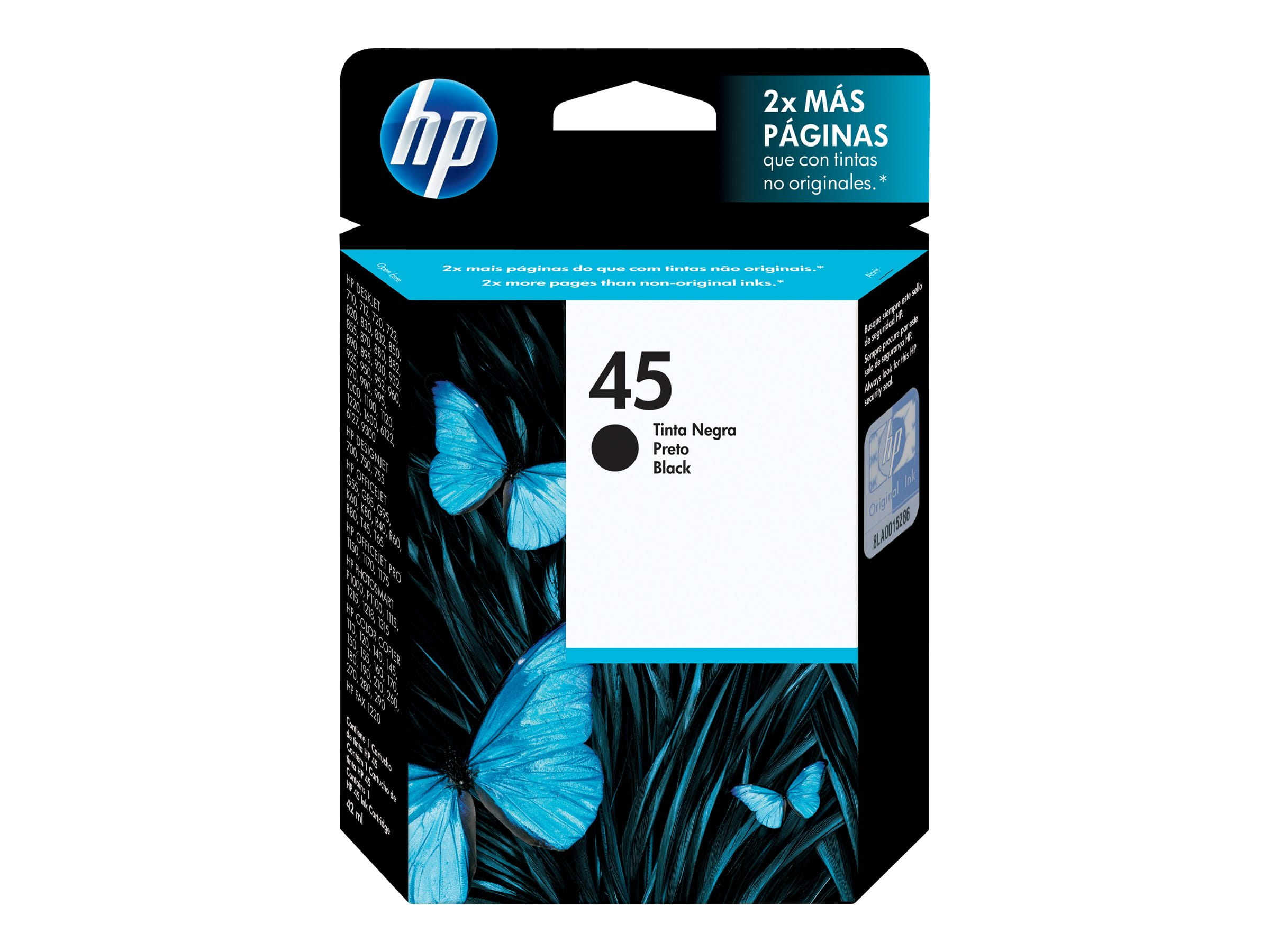 HP 45 Large - 42 ml - Groß - Schwarz - original